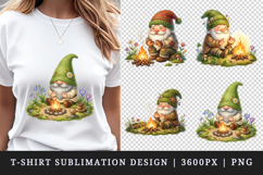 Spring Gnome t-shirt printable sublimation design png Product Image 1