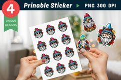 Spring Gnome With flower Sticker Clipart Product Image 1