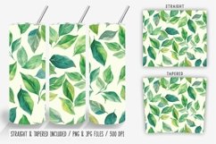 Spring Green Leaves Tumbler Wrap