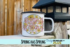Spring has Sprung Floral Round Sublimation PNG Product Image 1