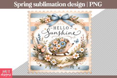 Hello Sunshine Hedgehog sublimation Spring sublimation Product Image 2