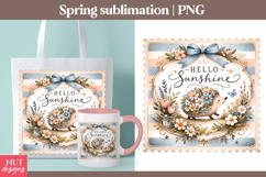 Hello Sunshine Hedgehog sublimation Spring sublimation Product Image 1