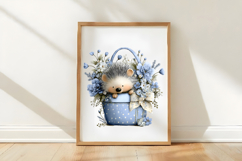 Whimsical Spring Hedgehog Clipart Product Image 2