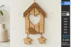Spring Birdhouse Wall Decor Laser Cut | Home Decor Product Image 1