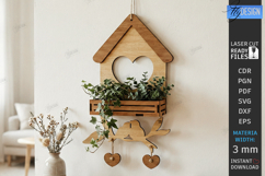 Spring Birdhouse Wall Decor Laser Cut | Home Decor Product Image 1