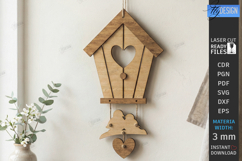 Spring Birdhouse Wall Decor Laser Cut Bundle | Home Decor Product Image 22
