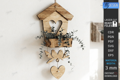 Spring Birdhouse Wall Decor Laser Cut | Home Decor Product Image 1