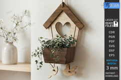 Spring Birdhouse Wall Decor Laser Cut Bundle | Home Decor Product Image 25