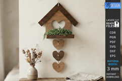 Spring Birdhouse Wall Decor Laser Cut Bundle | Home Decor Product Image 26