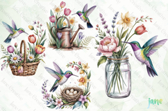 Spring Hummingbird Clipart Product Image 1