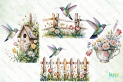 Spring Hummingbird Clipart Product Image 1