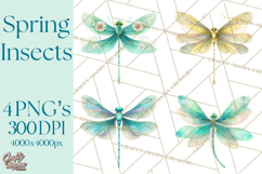 Butterfly Clipart, Dragonfly Clip Art PNG, Pastel Spring Product Image 1