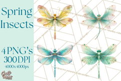 Butterfly Clipart, Dragonfly Clip Art PNG, Pastel Spring Product Image 1