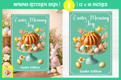 Vintage Easter Kitchen Sign Design,Easter Baking Print Product Image 1