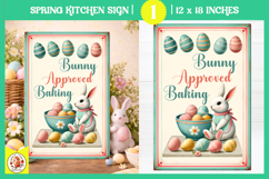 Vintage Easter Kitchen Sign Design,Easter Baking Print Product Image 1