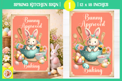 Vintage Easter Kitchen Sign Design,Easter Baking Print Product Image 1