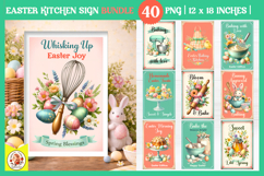 Vintage Easter Kitchen Sign Bundle, Easter Baking Print Product Image 1