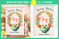 Vintage Easter Kitchen Sign Design,Easter Baking Print Product Image 1