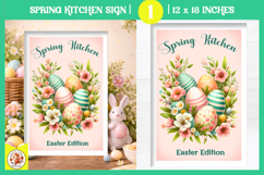 Vintage Easter Kitchen Sign Design,Easter Baking Print Product Image 1