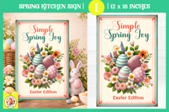 Vintage Easter Kitchen Sign Design,Easter Baking Print Product Image 1