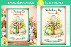 Vintage Easter Kitchen Sign Design,Easter Baking Print Product Image 1