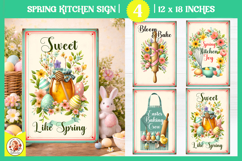 Vintage Easter Kitchen Sign Design,Easter Baking Print Product Image 1