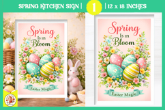 Vintage Easter Kitchen Sign Design,Easter Baking Print Product Image 1