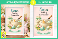 Vintage Easter Kitchen Sign Design,Easter Baking Print Product Image 1