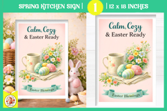 Vintage Easter Kitchen Sign Design,Easter Baking Print Product Image 1