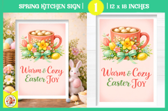 Vintage Easter Kitchen Sign Design,Easter Baking Print Product Image 1
