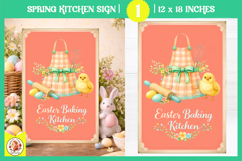 Vintage Easter Kitchen Sign Design,Easter Baking Print Product Image 1
