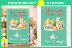 Vintage Easter Kitchen Sign Design,Easter Baking Print Product Image 1