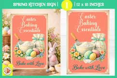Vintage Easter Kitchen Sign Design,Easter Baking Print Product Image 1