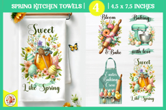 Vintage Easter Kitchen Towel Design,Easter Baking Sublimatio Product Image 1