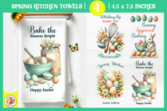 Vintage Easter Kitchen Towel Design,Easter Baking Sublimatio Product Image 1