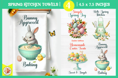 Vintage Easter Kitchen Towel Design,Easter Baking Sublimatio Product Image 1