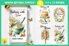 Vintage Easter Kitchen Towel Design,Easter Baking Bundle Product Image 5