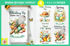 Vintage Easter Kitchen Towel Design,Easter Baking Sublimatio Product Image 1