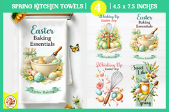 Vintage Easter Kitchen Towel Design,Easter Baking Sublimatio Product Image 1