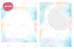 Spring Watercolor Letter. Monogram M. Sublimation Design. Product Image 7
