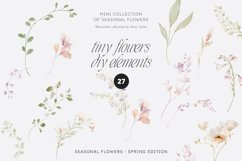 Floral Watercolor Collection, Tiny Flowers Floral Clipart Product Image 1