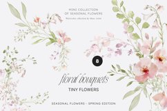 Floral Watercolor Bouquets Collection, Summer Floral Clipart Product Image 1