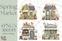 Spring Market Stall PNG Clipart for Invitations, Flower Show Product Image 1
