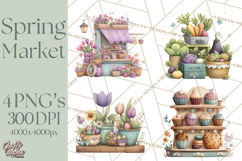 Spring Market Stall PNG Clipart for Invitations, Flower Show Product Image 1
