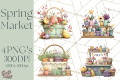 Spring Market Stall PNG Clipart for Invitations, Flower Show Product Image 1