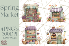 Spring Market Stall PNG Clipart for Invitations, Flower Show Product Image 1