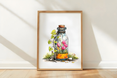 Spring Mason Jar Tulips Flower Clipart Product Image 3