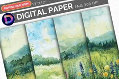 Spring Meadow Digital Paper Product Image 1