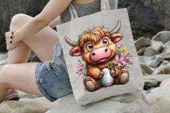 Spring Meadow Cow Gift Clipart Product Image 3