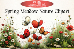 Spring Meadow Nature Clipart Product Image 1
